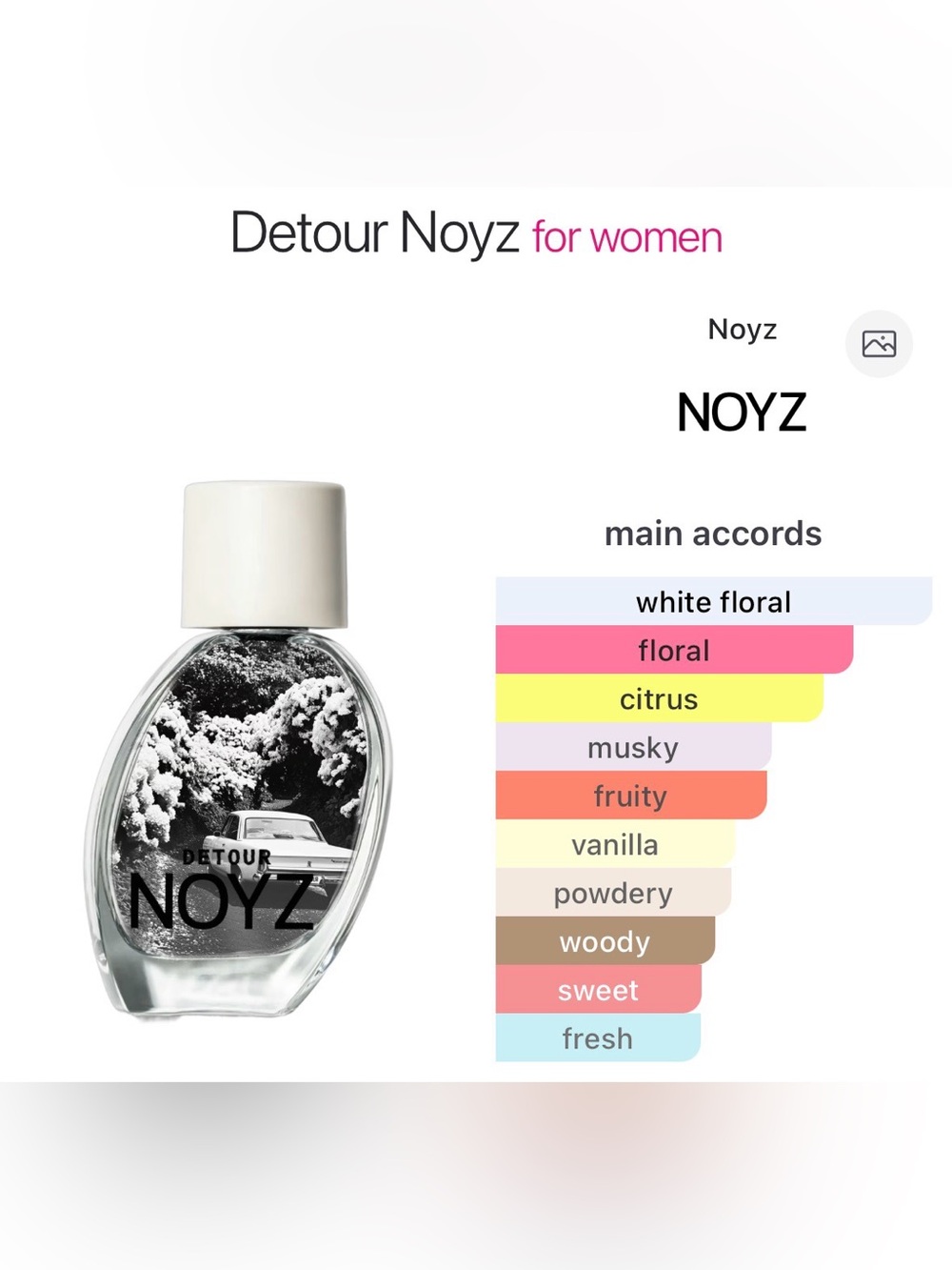 Noyz Detour Scentbird decant 0.27 ounces (approx 7.5 ml)